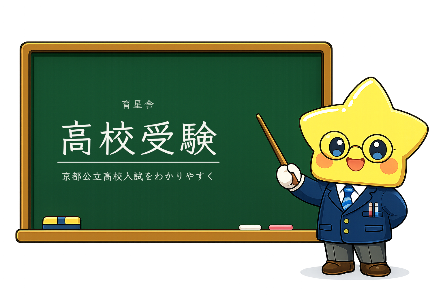 高校受験｜京都公立高校入試｜育星舎グループ マスコット いくせんせい